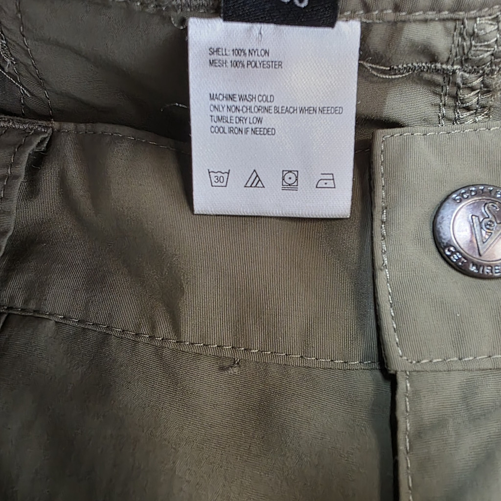 Travel Utility SCOTTeVEST TEC Gorp Pants Men’s 38x30 Khaki Nylon Hiking Pockets - Picture 5 of 12